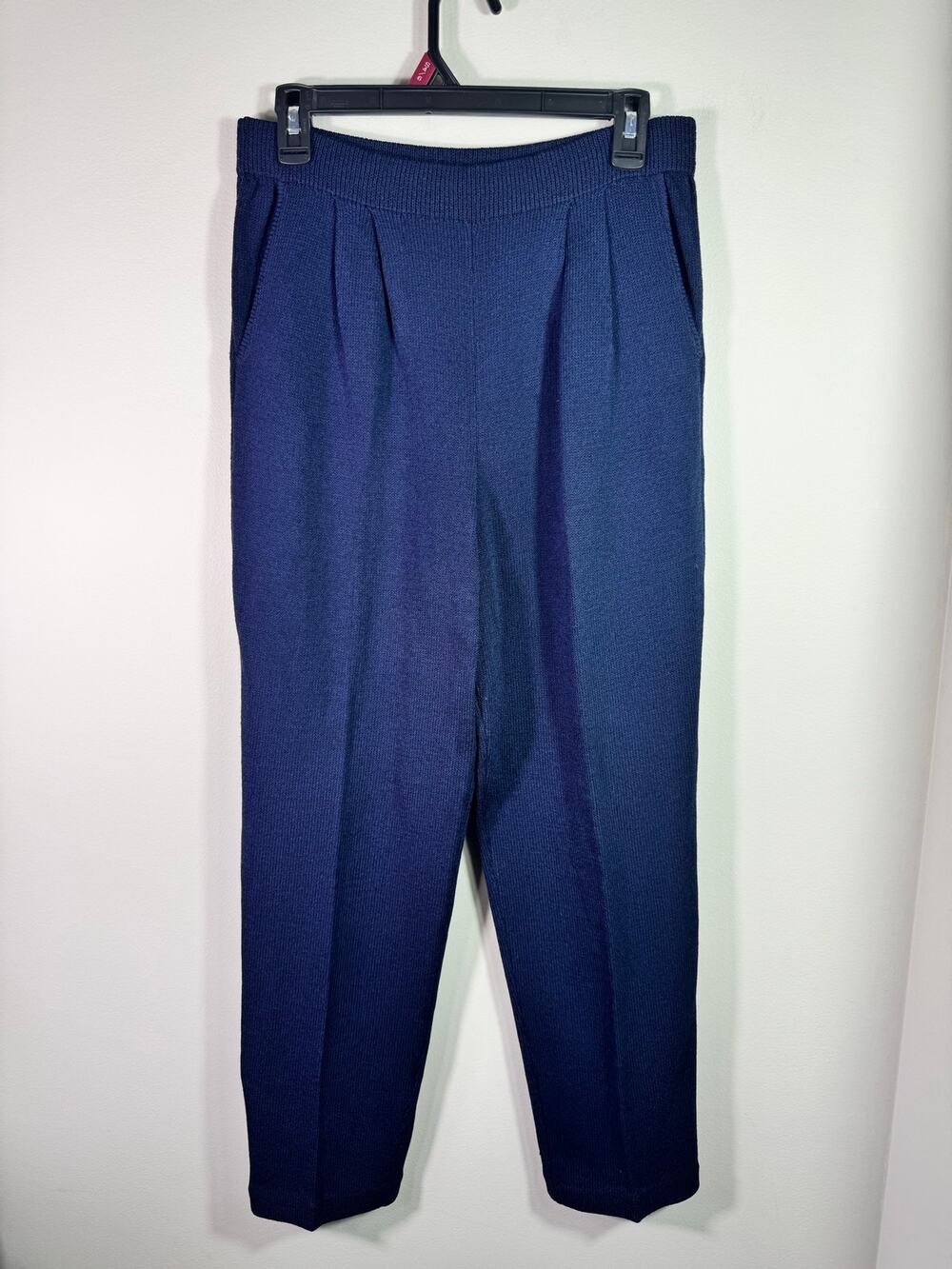 St John Collection by Marie Gray Royal Blue Santana Knit Pleated Pants Size 4